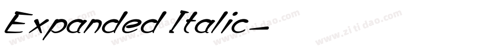 Expanded Italic字体转换